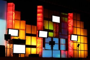 Flat-panel displays, LCD/LED monitors, touch screens, video walls that create big impression at the event